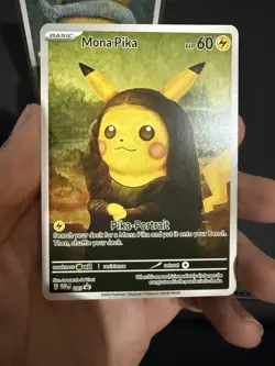 Mona Pika And CUSTOM Van Gogh Pikachu Pokemon Card TCG CUSTOM - Image 2