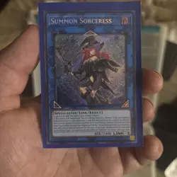 Yugioh Summon Sorceress BLMM-EN157 Secret Rare 1st Ed Near Mint - Image 1