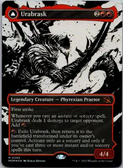 MTG SkeenAB Urabrask BORDERLESS SHOWCASE FOIL from MoM. NM. - Image 1