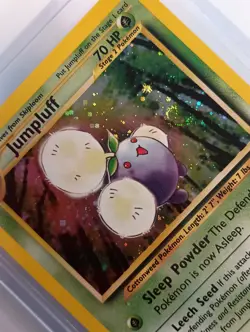 Pokemon Jumpluff Holo 7/111 Neo Genesis 2000 Holographic Swirl NM grade readyU - Image 3