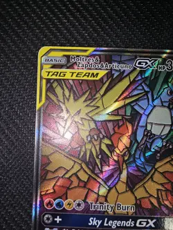 Pokemon TCG Hidden Fates Moltres & Zapdos & Articuno Stained Glass Promo NM! - Image 2