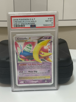 2008 POKEMON GREAT ENCOUNTERS CRESSELIA LV X HOLO #103 ULTRA RARE PSA 8 NM - Image 1