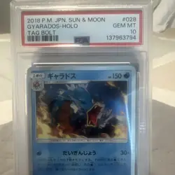 Pokemon TCG Sm9 Tag Bolt Gyarados Holo 028/095 Japanese PSA 10 - Image 1