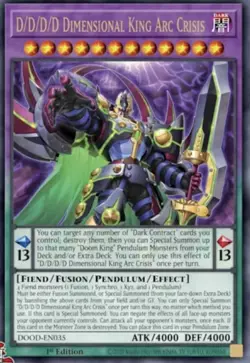 DOOD-EN035 D/D/D/D Dimensional King Arc Crisis Ultra Rare 1st Ed YuGiOh Preorder - Image 1