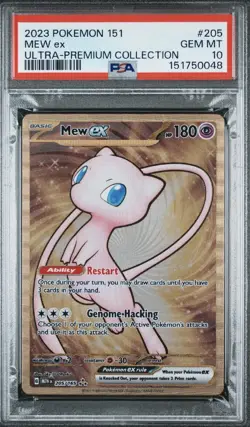 Pokemon Mew ex 205/165 Scarlet & Violet 151 EX Double Rare PSA 10 English - Image 1