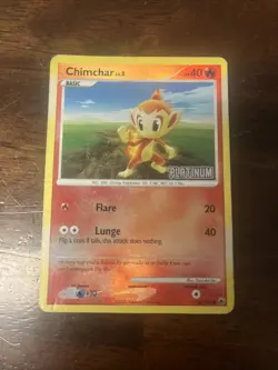 Chimchar 56/100 Reverse Holo Stamped Platinum Pokemon TCG - Image 1