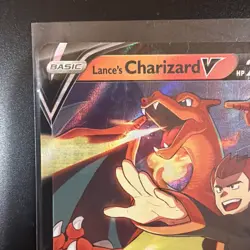 2021 Pokemon SWSH Black Star Promos Lance's Charizard V #SWSH133 - Image 2