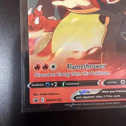 2021 Pokemon SWSH Black Star Promos Lance's Charizard V #SWSH133 - Image 4