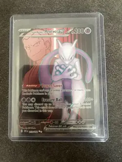 Team Rocket's Mewtwo ex 213/182 Ultra Rare Destined Rivals Pokemon TCG - Image 1