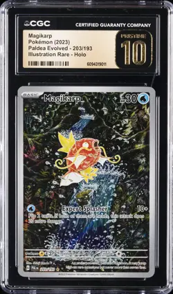 2023 POKEMON PALDEA EVOLVED ILLUSTRATION RARE - HOLO MAGIKARP CGC 10 PERFECT - Image 1
