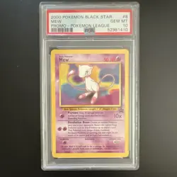 Mew 08/53 Wotc Black Star Promo Pokemon League PSA 10 English 2000 - Image 1