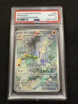 Pokemon Mienshao IR 200/182 from Paradox Rift in a PSA 10 !! - Image 1