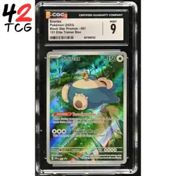 CGC Mint 9 Snorlax 051 Black Star Promo Pokemon Scarlet & Violet 151 ETB - Image 1
