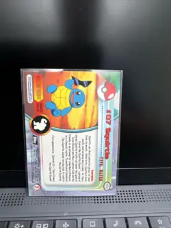 Pokemon Squirtle #07 Chrome Topps TV Animation Edition - Image 2