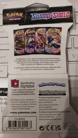 Pokemon Sword and Shield Trading Card Game Sleeved Booster Pack, 10 Cards - Image 2