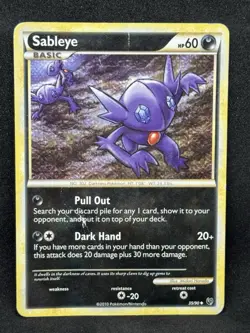 Pokemon Card HeartGold SoulSilver Undaunted 35/90 Sableye - Image 1