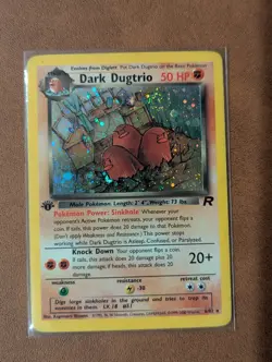 Dark Dugtrio Holo Pokemon Card 1st Edition Team Rocket 6/82 Vintage WOTC LP- 🌀 - Image 1
