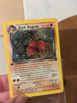 Dark Dugtrio Holo Pokemon Card 1st Edition Team Rocket 6/82 Vintage WOTC LP- 🌀 - Image 4