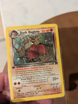 Dark Dugtrio Holo Pokemon Card 1st Edition Team Rocket 6/82 Vintage WOTC LP- 🌀 - Image 5