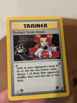 Rocket's Sneak Attack Pokemon Card 1st Edition Team Rocket 16/82 Vintage LP/EXC - Image 4