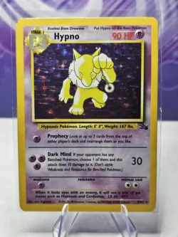 Hypno 8/62 Fossil Unlimited Holo Rare Pokemon Card - Image 1