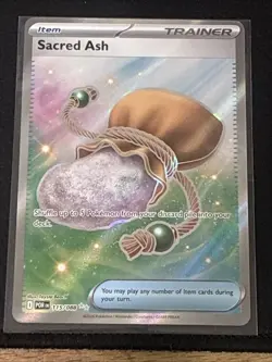 Pokemon Sacred Ash 115/088 Ultra Rare Trainer Item POR Full Art Holo - Image 1