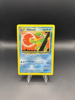 Politoed Neo Discovery 27/75 Non-Holo Rare Pokemon TCG Tomokazu Komiya - DMG - Image 1