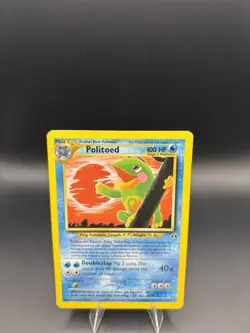 Politoed Neo Discovery 27/75 Non-Holo Rare Pokemon TCG Tomokazu Komiya - DMG - Image 2