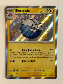 Pokemon TCG Paldean Fates Shiny Electrode 134/091 Near Mint - Image 1