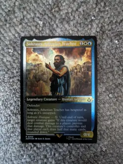 Magic The Gathering Assassin's Creed Etched Foil Card Sokrates, Athenian Teacher - Image 1