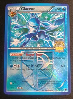 Glaceon 23/116 Crosshatch Holo City Championships Pokemon Promo - Image 1