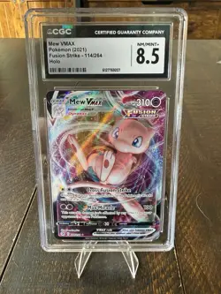 CGC 8.5 Mew VMAX Ultra Rare Holo 114/264 Fusion Strike 310 HP 2021 - Image 1