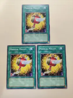 3x Magical Mallet SD7-EN021 Common 1st Ed/Unlimited LP/MP - Image 1