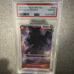 Namco Monkey.D.Dragon OP07-015 500 Years Future Super Rare Foil PSA 10 2024 - Image 1