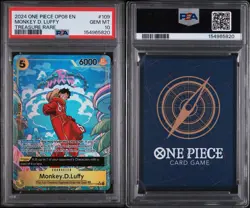 One Piece Monkey D. Luffy Treasure Rare TR OP08 Two Legends OP07-109 ENG PSA 10 - Image 3