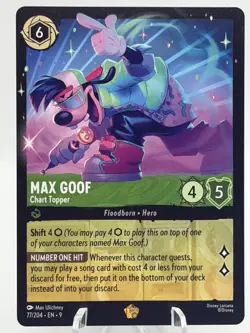 Max Goof - Chart Topper Fabled 77/204 NM Nonfoil Disney Lorcana Card - Image 1
