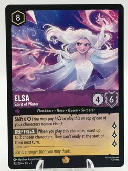 Elsa - Spirit of Winter 43/204 Disney Lorcana Fable Legendary - Image 1
