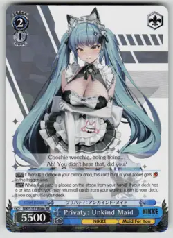 Privaty: Unkind Maid GODDESS OF VICTORY: NIKKE NIK/S117-E086 RR NM Weiss Schwarz - Image 1