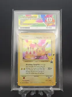 Pokemon Pikachu Birthday Card 24-Holo Celebrations ACE 10 - Image 1
