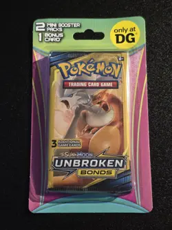2021 Pokemon Unbroken Bonds Charizard 2 Mini Booster Packs 1 Bonus Card Sealed - Image 1