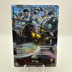 Krieg OP15-001 Alt Art Foil Leader Card One Piece Adventure on Kami’s Island NM - Image 1
