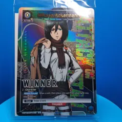Mikasa Ackermann (Winner) - Union Arena Promotion Card Sealed Attack On Titan - Image 1