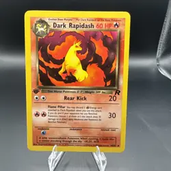 Pokemon Card 1ST EDITION Dark Rapidash Team Rocket 44/82 WotC Vintage 2000 NM - Image 1