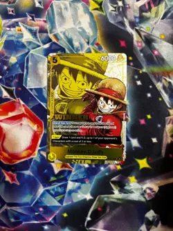 Bandai One Piece CCG Winner Monkey.D.Luffy Character Card P-106 Egghead promo - Image 1