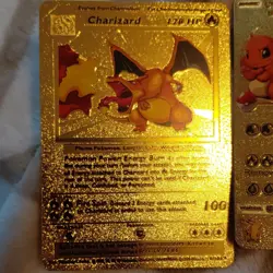 Pokemon Charizard, Blastoise VMAX & Squirtle Gold Foil Metal Cards Lot (3) - Image 2