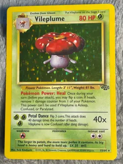 Vileplume 15/64 Jungle Holo 1999 Pokemon Card - Image 1
