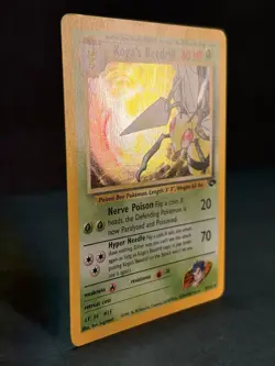 Koga’s Beedrill 9/132 Holo Rare Gym Challenge Pokemon Card Unlimited LP - Image 2
