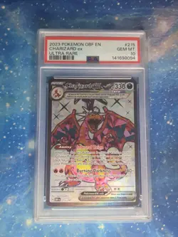 PSA 10 Charizard ex 215 Obsidian Flames Pokemon Card - Image 1