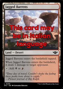 MTG JAGGED BARRENS EXC - DISTESE FRASTAGLIATE 259 - OTJ - MAGIC - Image 1