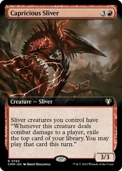 Capricious Sliver - Extended Art ~ Near Mint Commander Masters MTG Magic Ultimat - Image 1